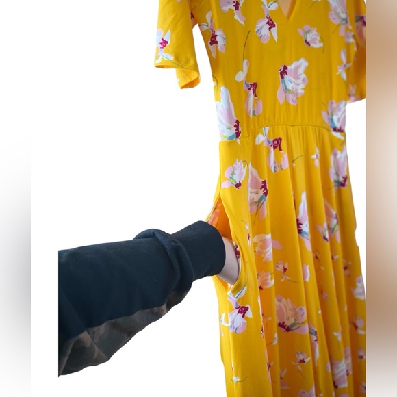 🔥4 for $75🔥 Maxi Dress Falling Iris Gold - Comfy Flowy Summer Comfort hippy - Picture 3 of 6